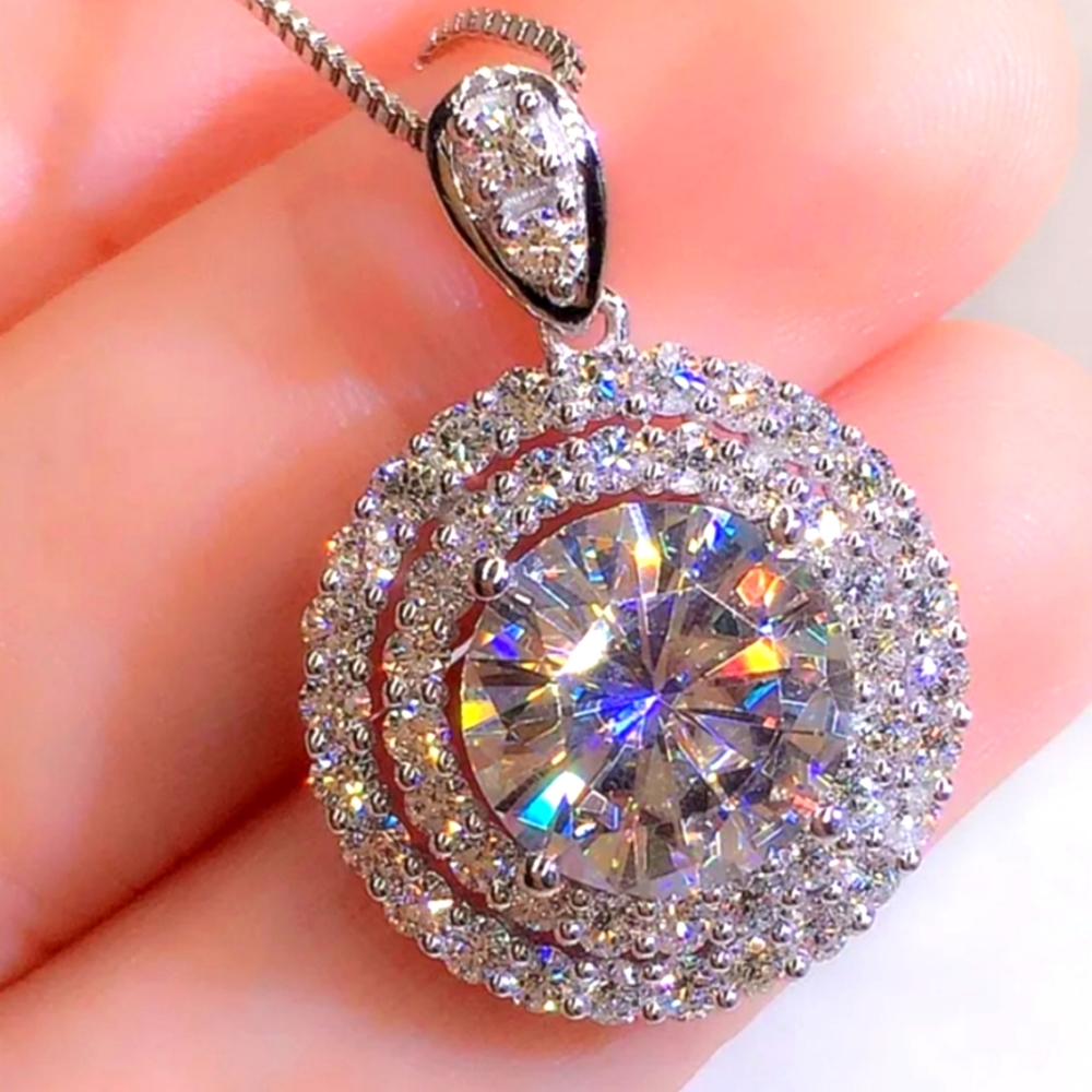New White Cubic Zircon Diamond Necklace